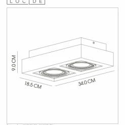 Spot de plafond Lucide ZEFIX LED Blanc, 2 lumières