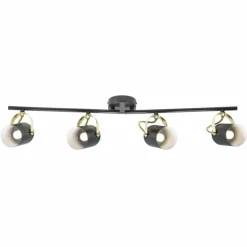 Spot de plafond Nordlux LOTUS Laiton, Noir, 4 lumières