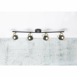Spot de plafond Nordlux LOTUS Laiton, Noir, 4 lumières