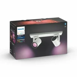 Spot de plafond Philips Hue Ambiance White & Color Argenta Blanc, 2 lumières, Changeur de couleurs