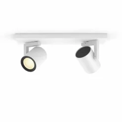 Spot de plafond Philips Hue Ambiance White & Color Argenta Blanc, 2 lumières, Changeur de couleurs