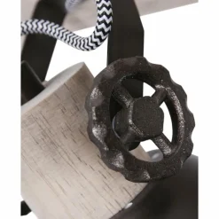 Spot de plafond Steinhauer Gearwood Anthracite, Bois foncé, 4 lumières