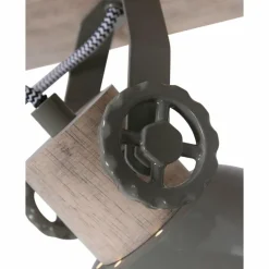 Spot de plafond Steinhauer Gearwood Vert, Bois foncé, 4 lumières