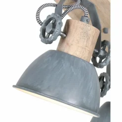Spot de plafond Steinhauer Gearwood Gris, Bois foncé, 4 lumières
