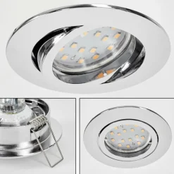 Spot encastrable Kerrouan LED Chrome, 1 lumière