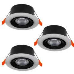 Spot encastrable - kit de 3 Eglo CALONGE LED Noir, Blanc, 3 lumières