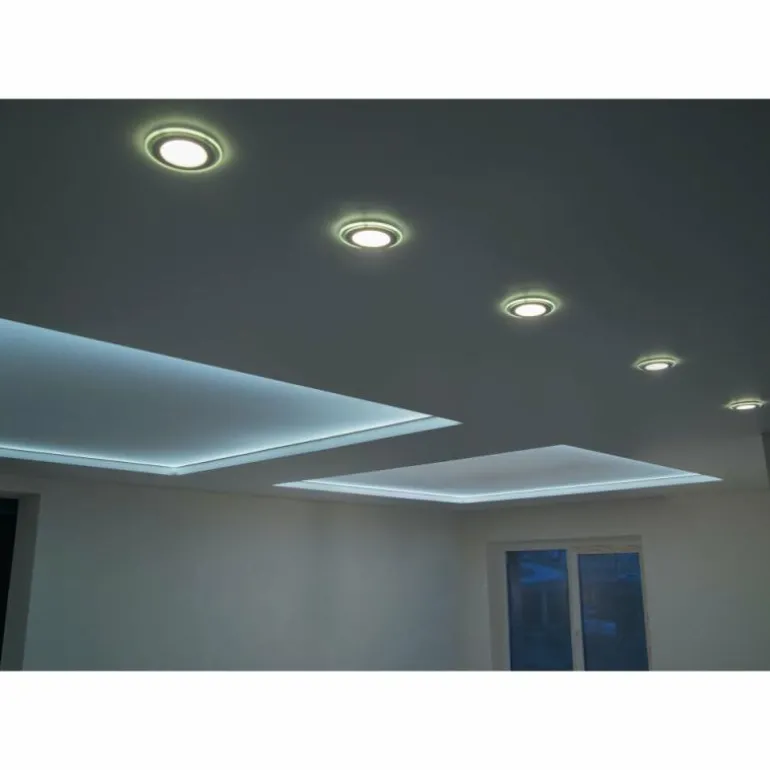 Spot encastrable - kit de 3 Trio ARGUS LED Chrome, 6 lumières, Télécommandes, Changeur de couleurs