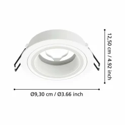 Spot encastrable Eglo CAROSSO Blanc, 1 lumière