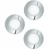 Spot encastrable Eglo FUEVA LED Chrome, 3 lumières