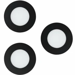 Spot encastrable Eglo FUEVA-Z LED Noir, 3 lumières
