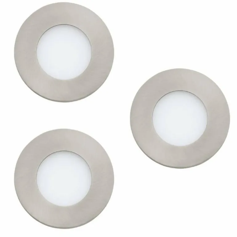 Spot encastrable Eglo FUEVA-Z LED Nickel mat, 3 lumières