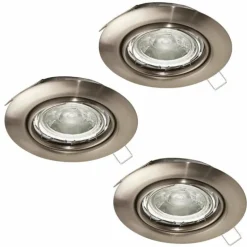 Spot encastrable Eglo MAZUBY LED Nickel mat, 3 lumières