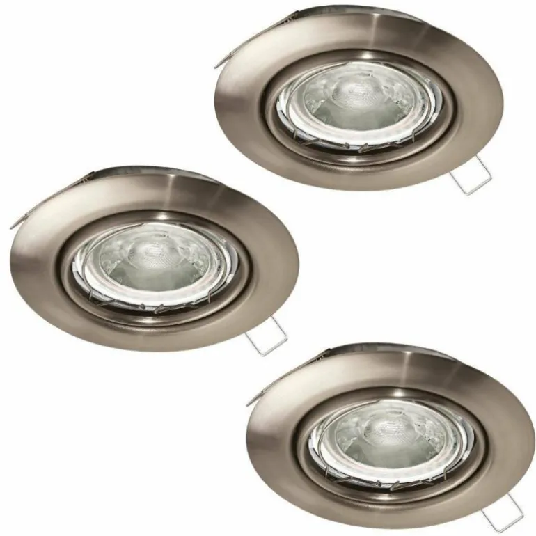 Spot encastrable Eglo MAZUBY LED Nickel mat, 3 lumières
