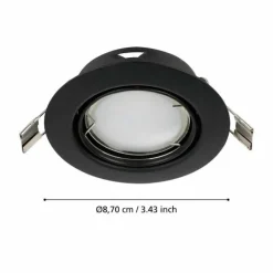 Spot encastrable Eglo PENETO LED Noir, 1 lumière