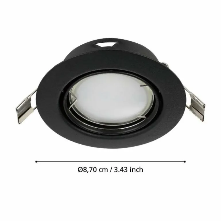 Spot encastrable Eglo PENETO LED Noir, 3 lumières