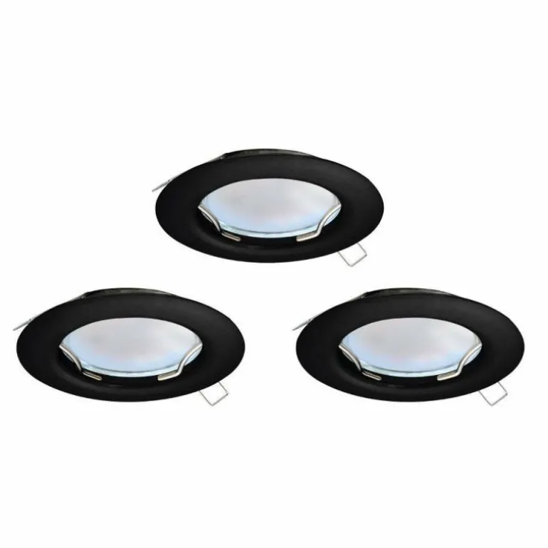 Spot encastrable Eglo PENETO LED Noir, 3 lumières
