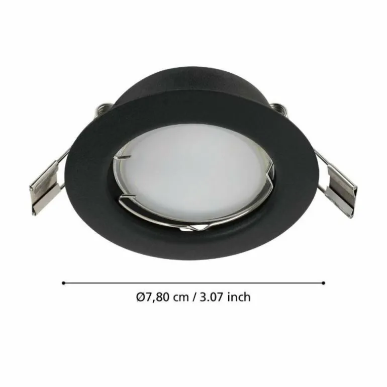 Spot encastrable Eglo PENETO LED Noir, 3 lumières