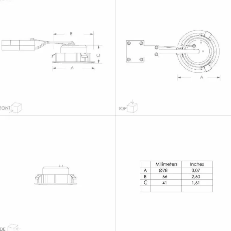 Spot encastrable Eglo PINEDA LED Noir, 1 lumière