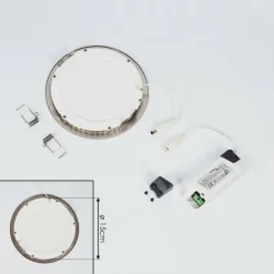 Spot encastrable Finsrud LED Nickel mat, 1 lumière