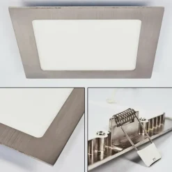 Spot encastrable Finsrud LED Nickel mat, 1 lumière