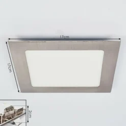 Spot encastrable Finsrud LED Nickel mat, 1 lumière