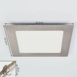 Spot encastrable Finsrud LED Nickel mat, 1 lumière