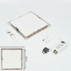 Spot encastrable Finsrud LED Nickel mat, 1 lumière