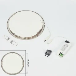 Spot encastrable Finsrud LED Nickel mat, 1 lumière