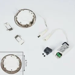 Spot encastrable Finsrud LED Nickel mat, 1 lumière