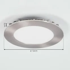 Spot encastrable Finsrud LED Nickel mat, 1 lumière