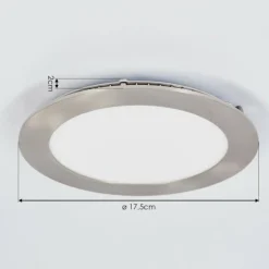 Spot encastrable Finsrud LED Nickel mat, 1 lumière