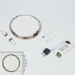 Spot encastrable Finsrud LED Nickel mat, 1 lumière