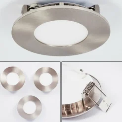 Spot encastrable Finsrud LED Nickel mat, 1 lumière