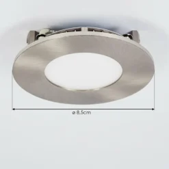 Spot encastrable Finsrud LED Nickel mat, 1 lumière