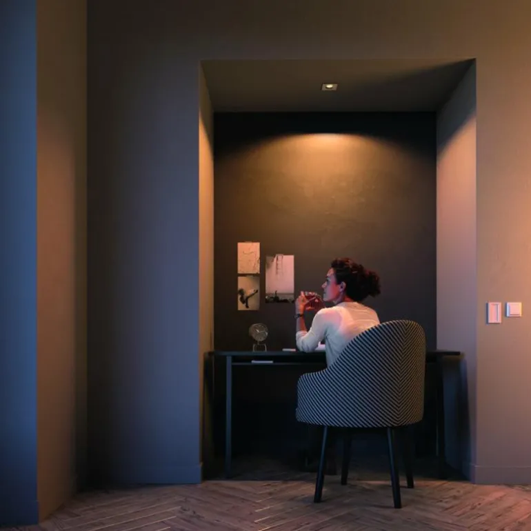 Spot encastrable, kit d'extension Philips Hue Ambiance White Milliskin Blanc, 1 lumière, Télécommandes