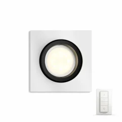 Spot encastrable, kit d'extension Philips Hue Ambiance White Milliskin Argenté, 1 lumière, Télécommandes