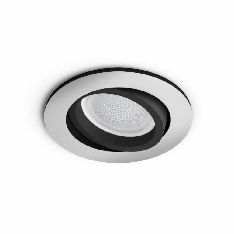 Spot encastrable, kit d'extension Philips Hue Ambiance White & Color Centura Argenté, 1 lumière, Changeur de couleurs