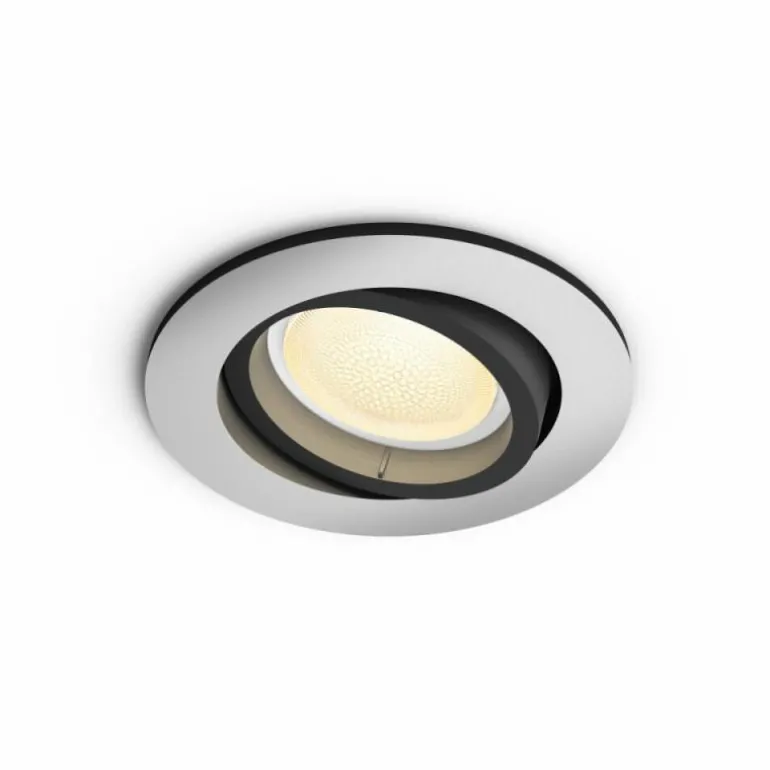 Spot encastrable, kit d'extension Philips Hue Ambiance White & Color Centura Argenté, 1 lumière, Changeur de couleurs