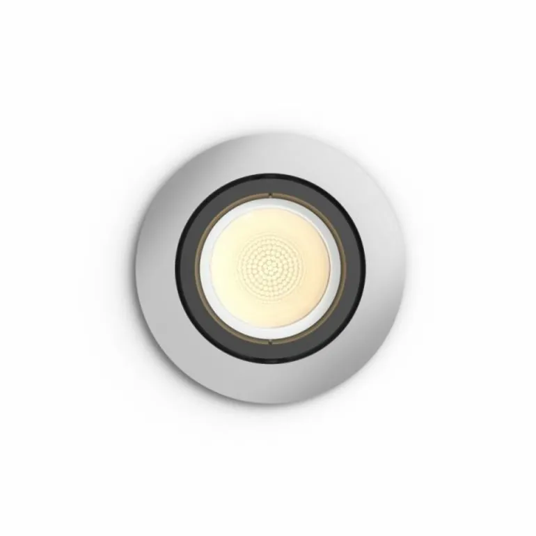 Spot encastrable, kit d'extension Philips Hue Ambiance White & Color Centura Argenté, 1 lumière, Changeur de couleurs