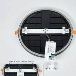 Spot encastrable Pawcatuck LED Noir, Blanc, 1 lumière