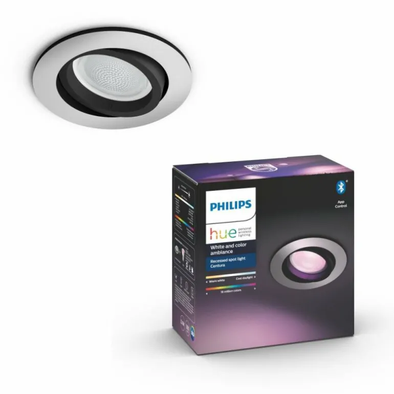 Spot encastrable Philips Hue Centura LED Blanc, 1 lumière, Changeur de couleurs