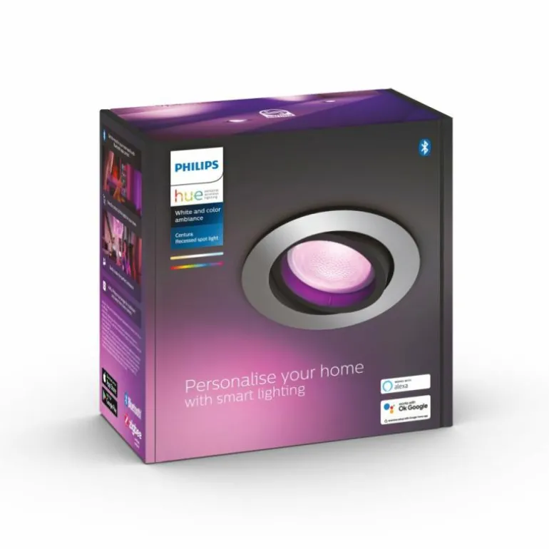 Spot encastrable Philips Hue Centura LED Blanc, 1 lumière, Changeur de couleurs