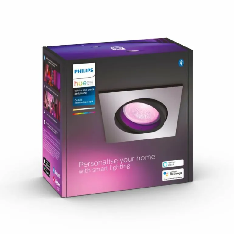 Spot encastrable Philips Hue Centura LED Blanc, 1 lumière, Changeur de couleurs
