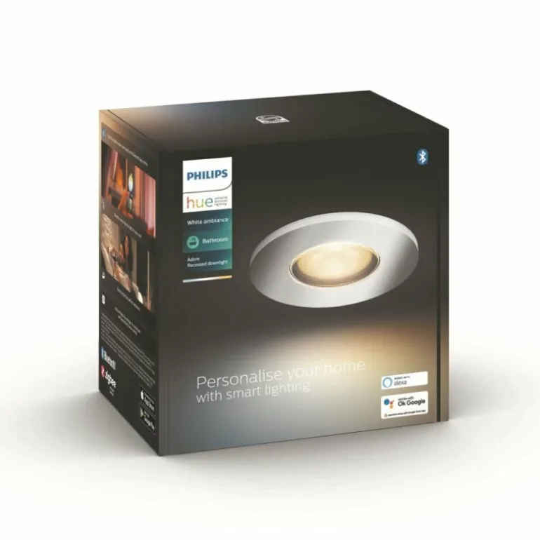 Spot encastrable Philips Hue Adore LED Aluminium, 1 lumière, Télécommandes