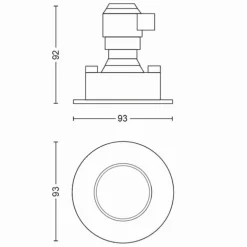 Spot encastrable Philips Hue Adore LED Aluminium, 1 lumière, Télécommandes