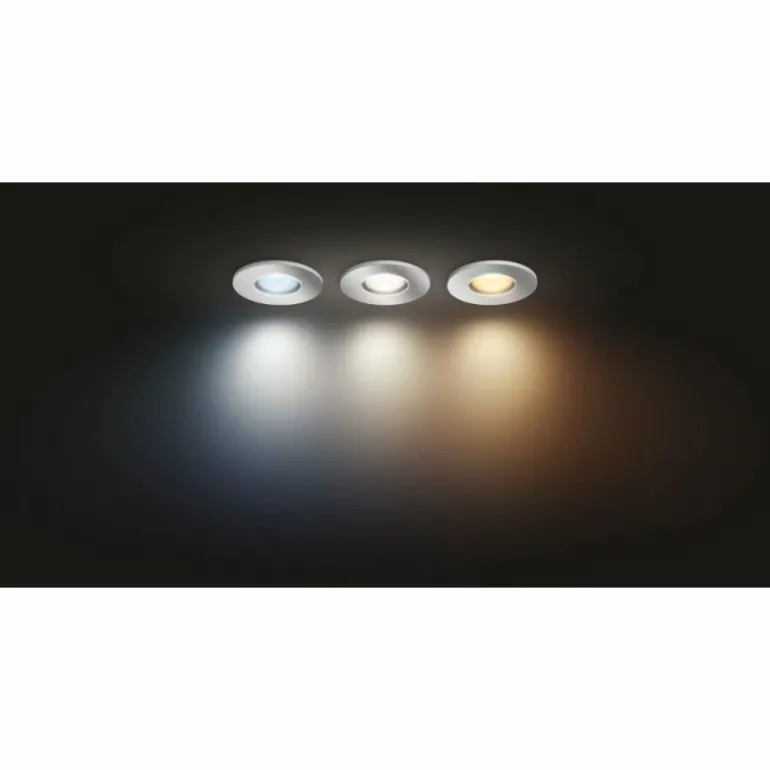 Spot encastrable Philips Hue Adore LED Aluminium, 3 lumières, Télécommandes