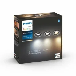 Spot encastrable Philips Hue Milliskin LED Argenté, 3 lumières