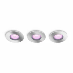 Spot encastrable Philips Hue Xamento LED Chrome, 3 lumières
