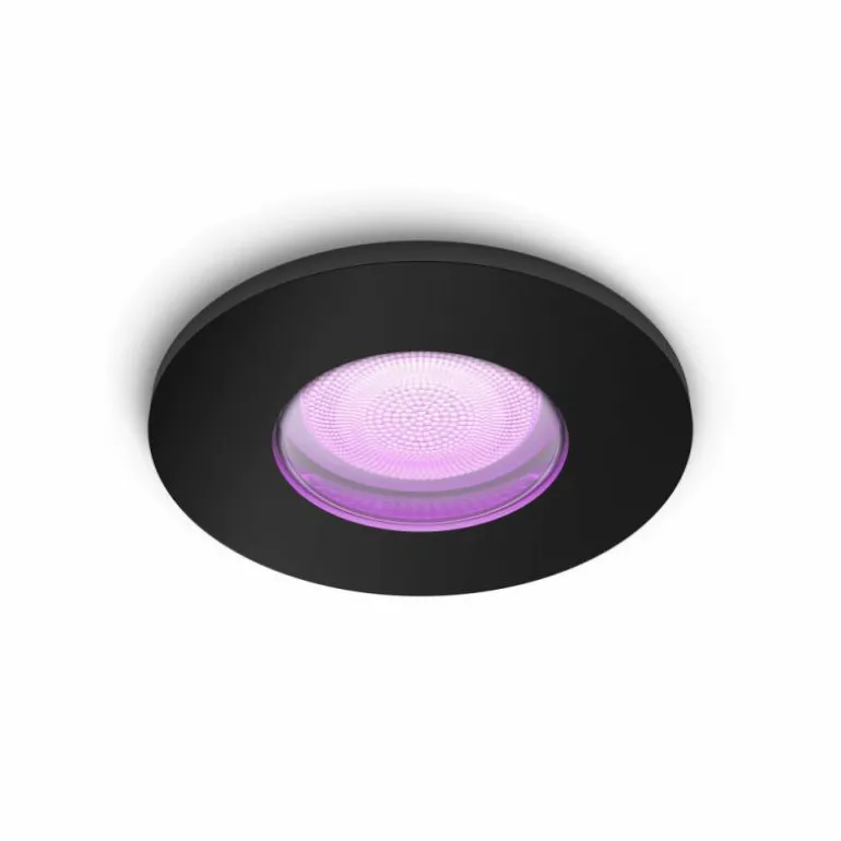 Spot encastrable Philips Hue Xamento LED Noir, 1 lumière, Changeur de couleurs