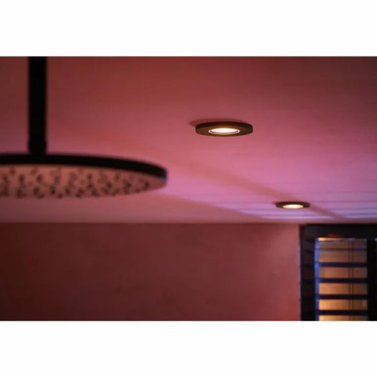 Spot encastrable Philips Hue Xamento LED Noir, 3 lumières, Changeur de couleurs